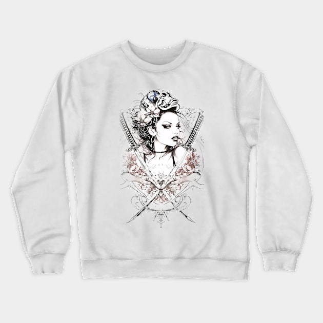 Geishas and Bushido, Eastern Culture Graphic T-shirt 18 Crewneck Sweatshirt by ToddT